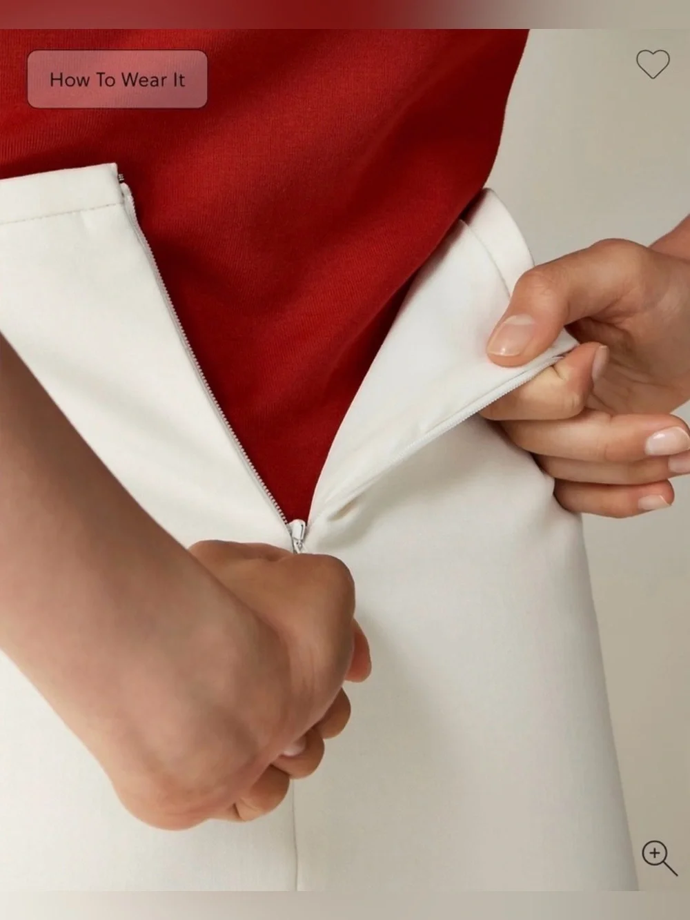 J.Crew Pencil midi skirt in four-season stretch in ivory